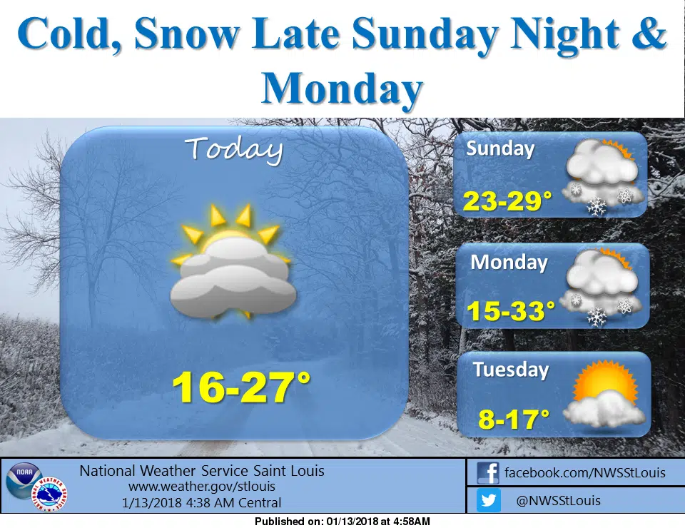 Cold Weekend on Tap, Snow on Monday 