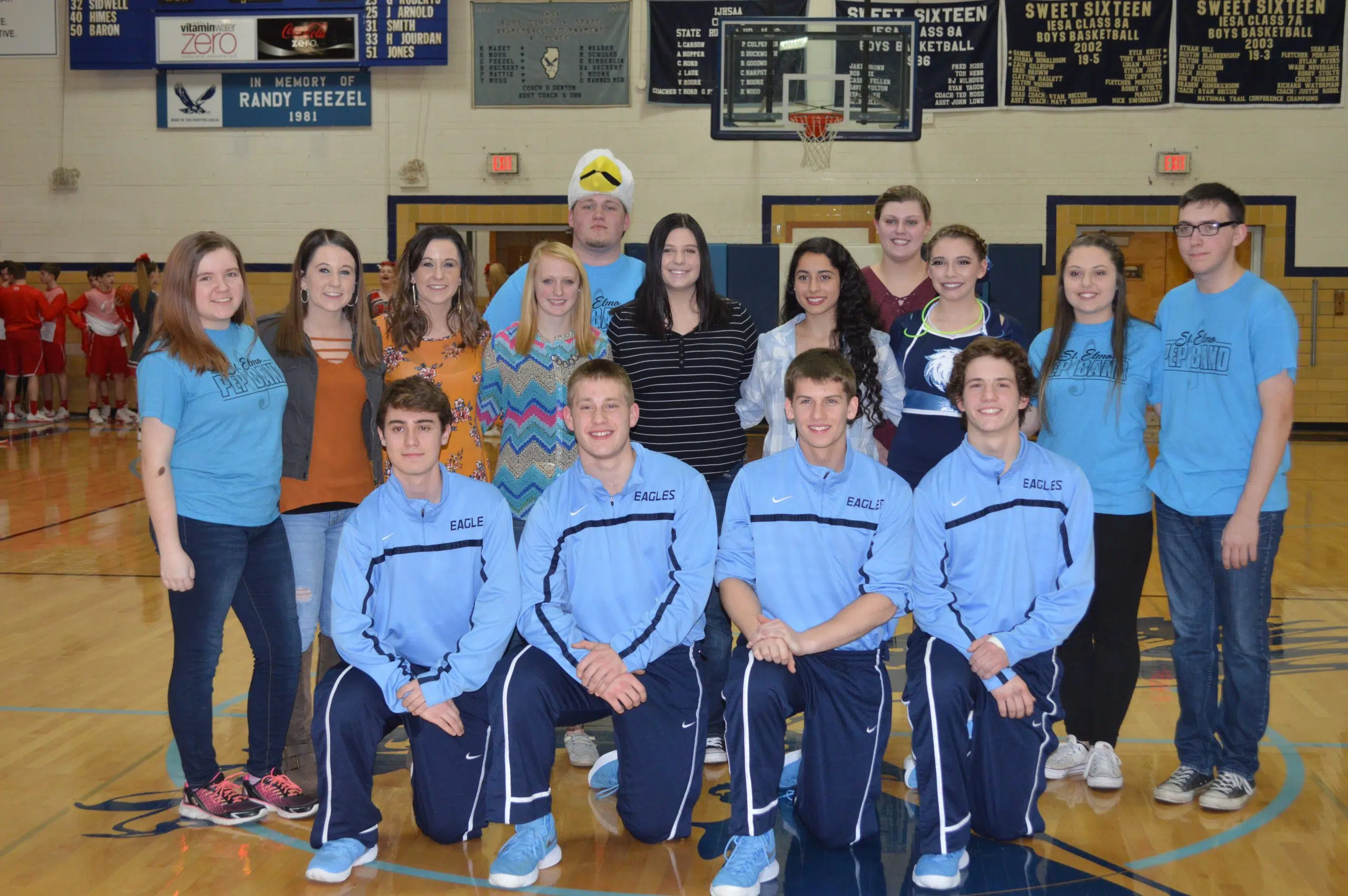 St. Elmo-Brownstown Recognizes several Seniors for Final home basketball game 