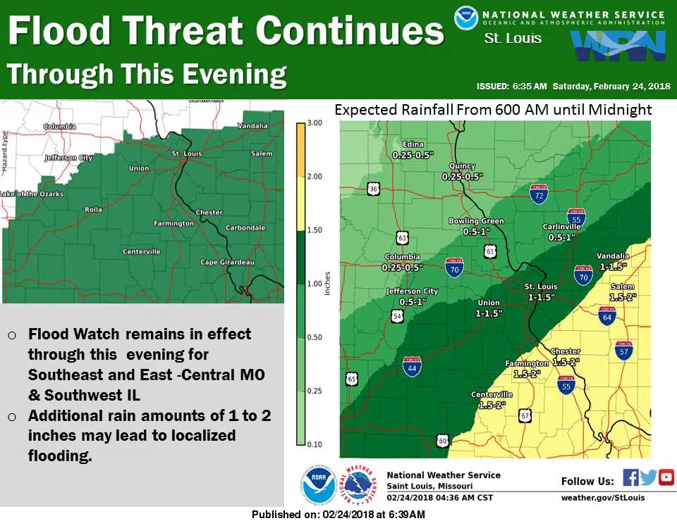 Rain & Storms for Today and Tonight, Could see heavy rain 