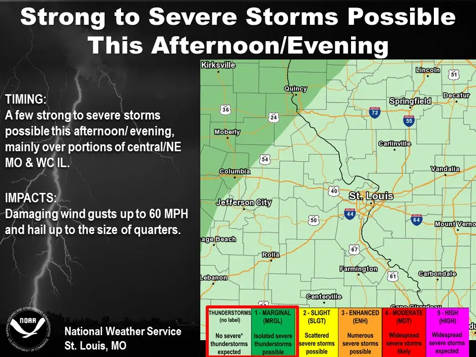 Severe Storms possible for this afternoon/tonight 
