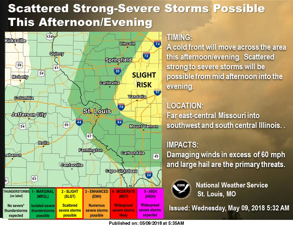 Showers & Storms likely today---Severe Storms Possible 