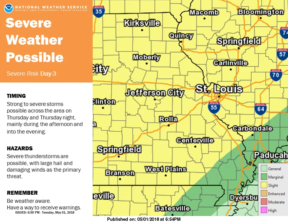 Warm & Windy today, Storms Tonight & Tomorrow, severe storms possible Thursday