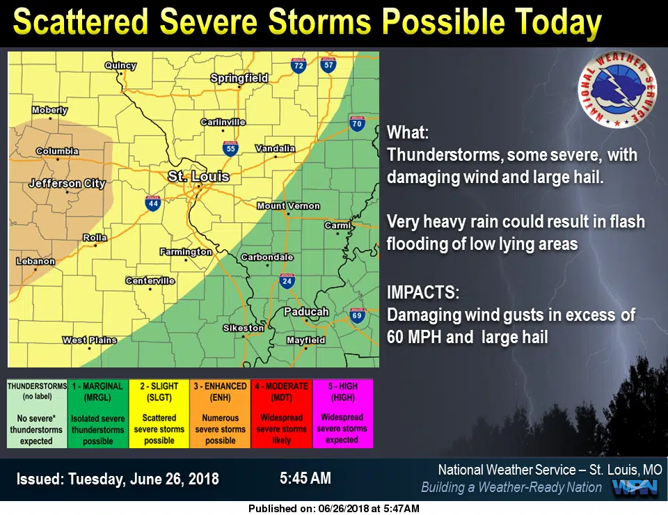 Severe Storms are possible today 