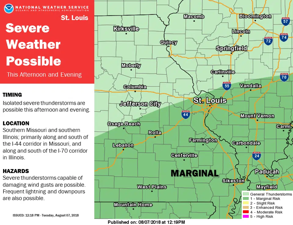Severe Storms are possible for this afternoon & tonight 