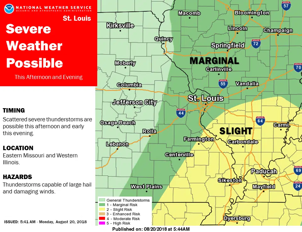 Severe Storms possible this afternoon/this evening 