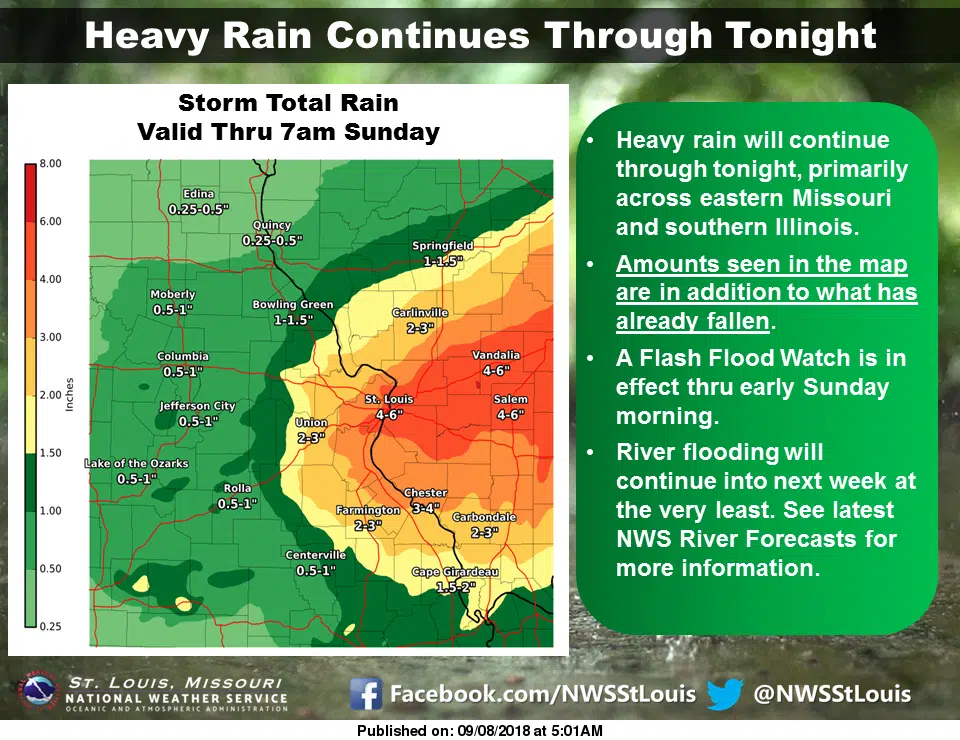 Heavy Rain with us today, tonight, and into Sunday 