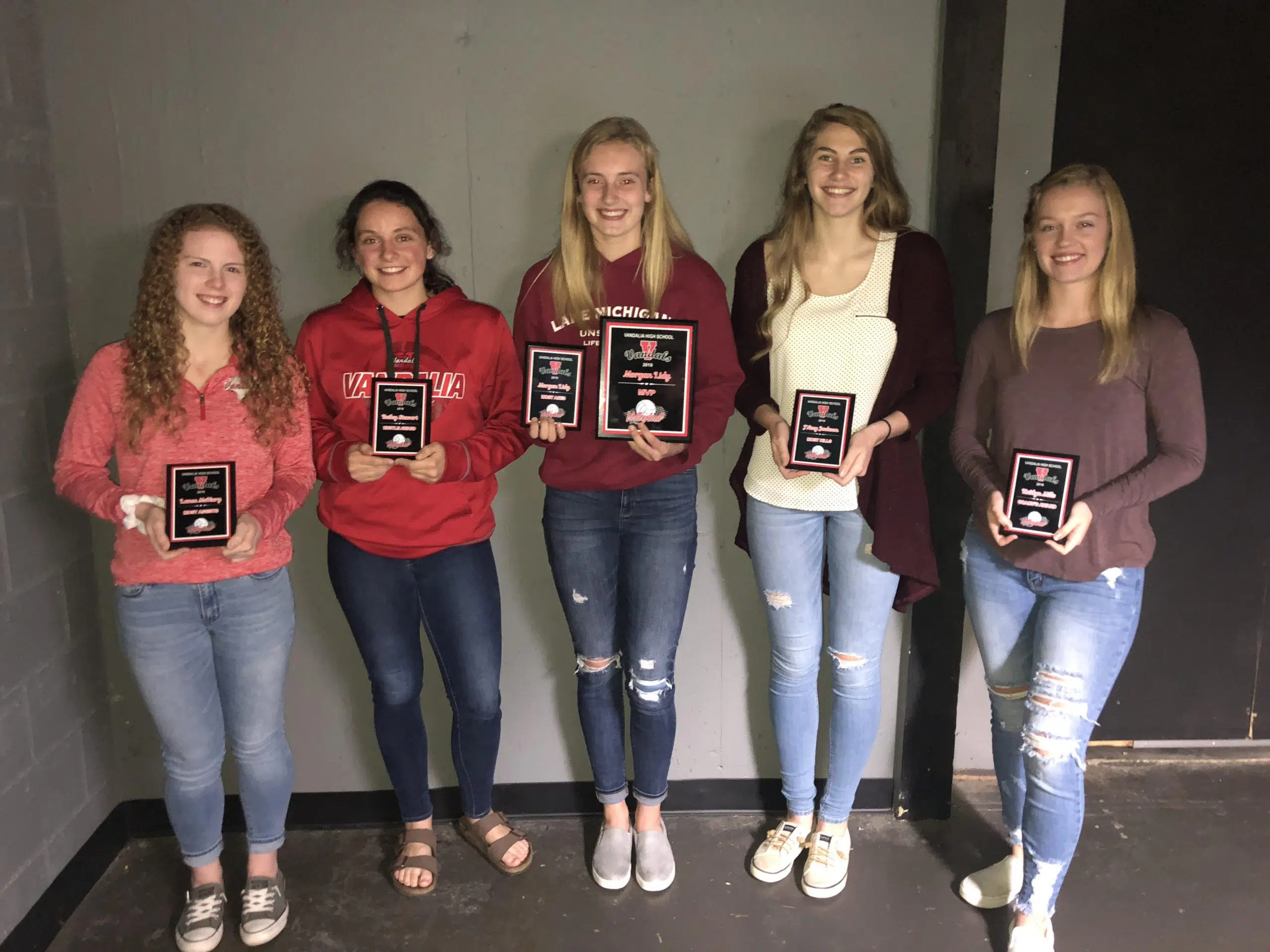 Lady Vandals volleyball hand out awards at end of season banquet 