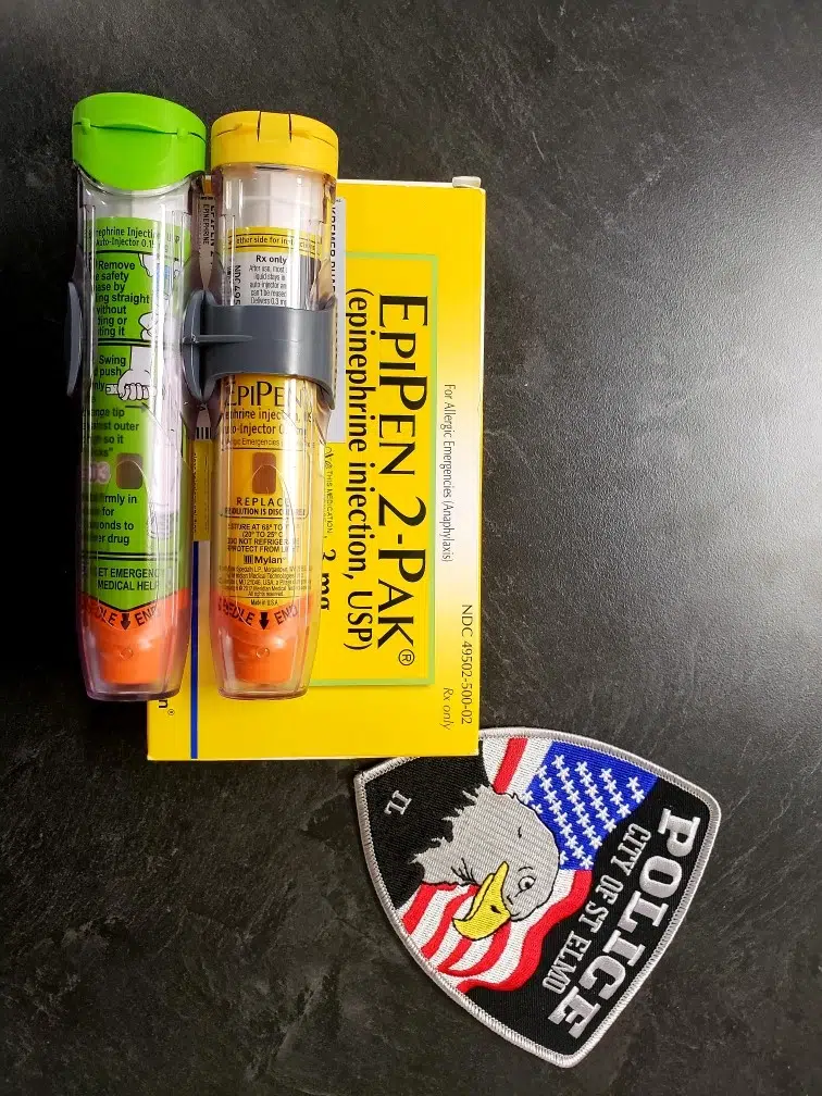 St. Elmo Police Officers now carry EpiPens
