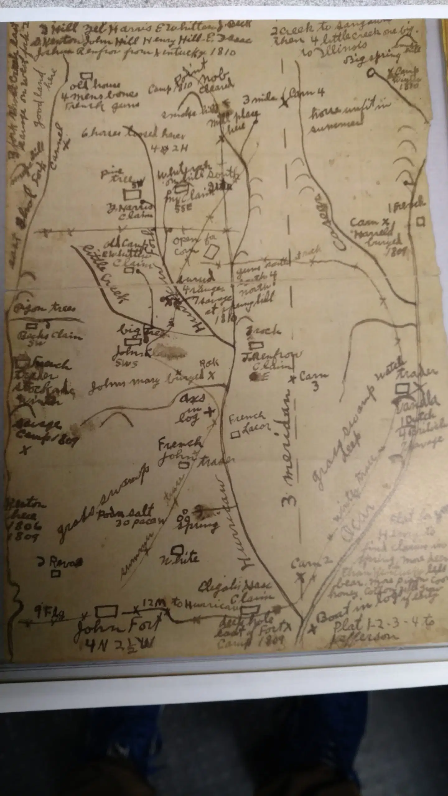 Vandalia Historical Society has acquired original copies of two historic maps of this area from  early 1800's