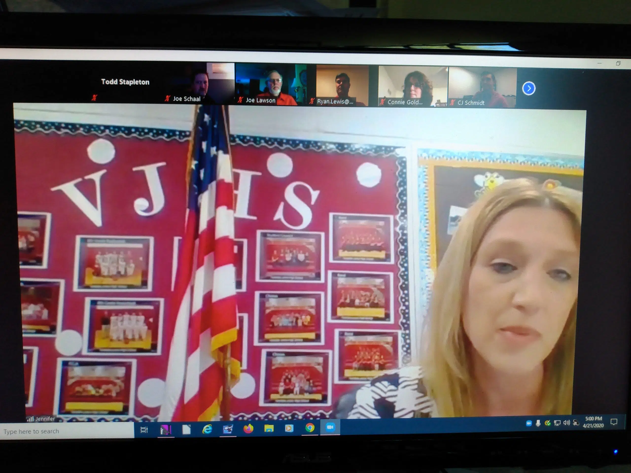 Vandalia School meets thru Zoom Meeting on Tuesday