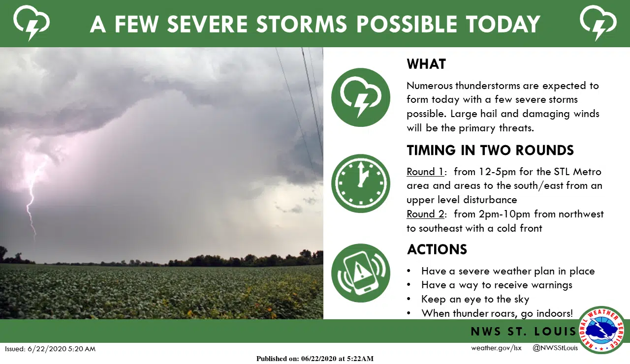 A Few Severe Storms are possible today