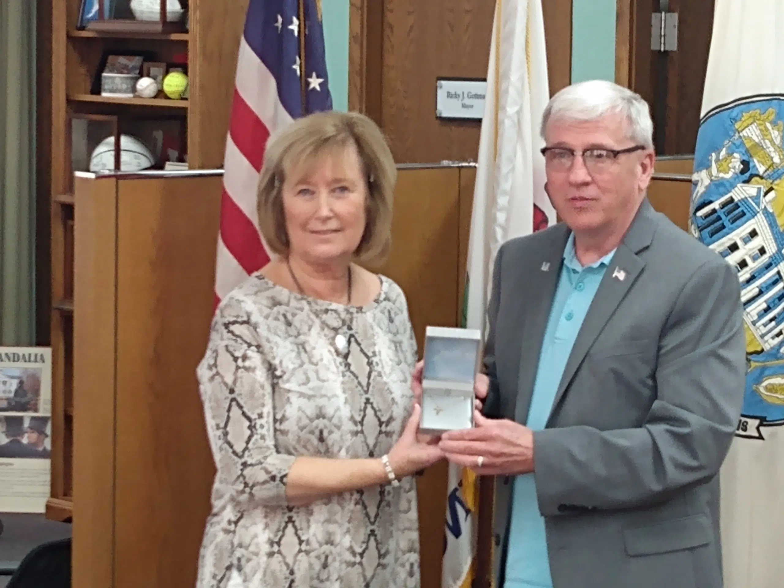 Vandalia City Clerk Peggy Bowen honored at her final City Council Meeting