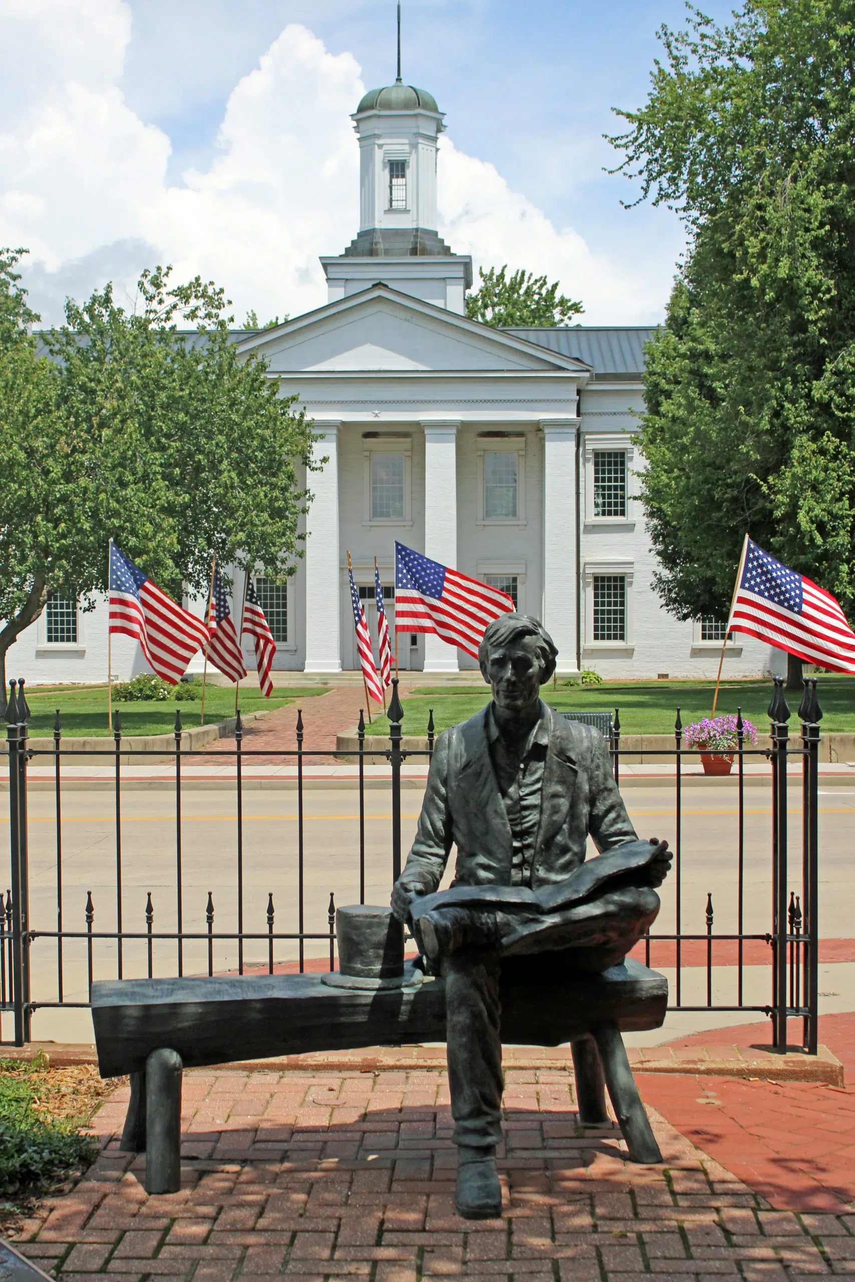 Avenue of Flags on Display in a few locations in Vandalia