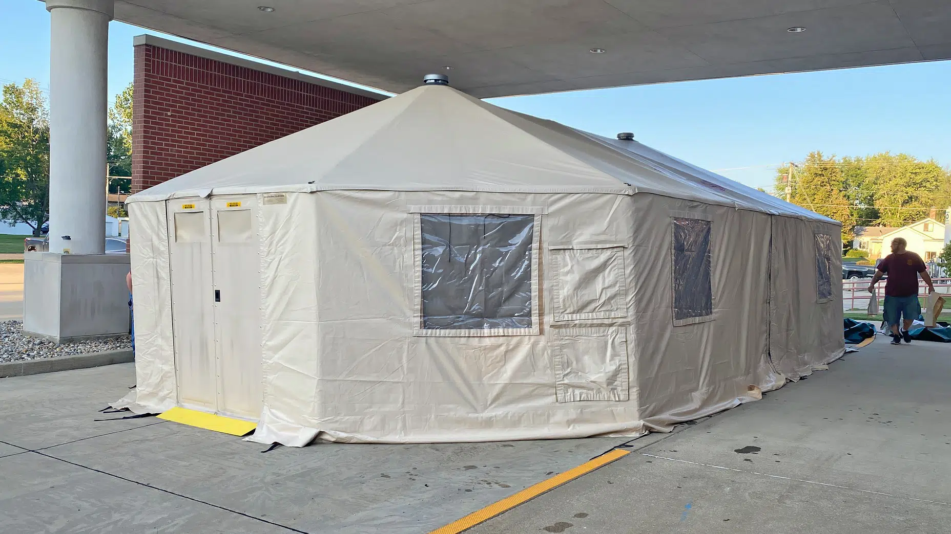 With local COVID-19 cases up and area hospitals full, SBL Fayette County Hospital puts up MABAS 54 Tent w/photos