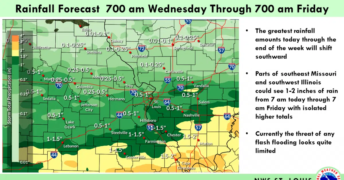 After Heavy Rains on Tuesday, More Rain for today Vandalia Radio