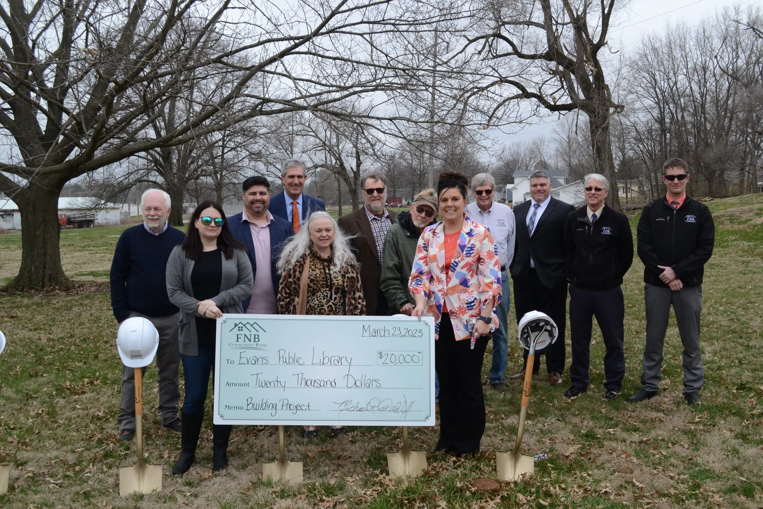 Evans Public Library Board holds groundbreaking for new library