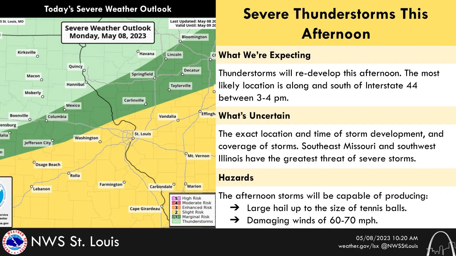 Update--Severe Storms this afternoon