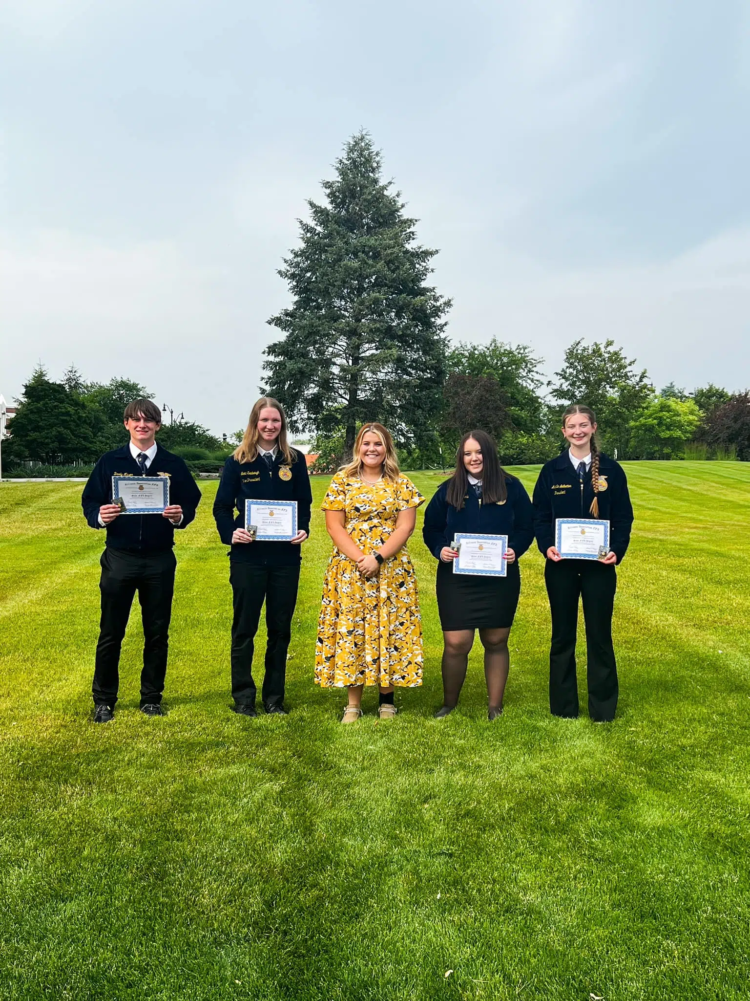 Four Brownstown High School students earn their State FFA Degrees