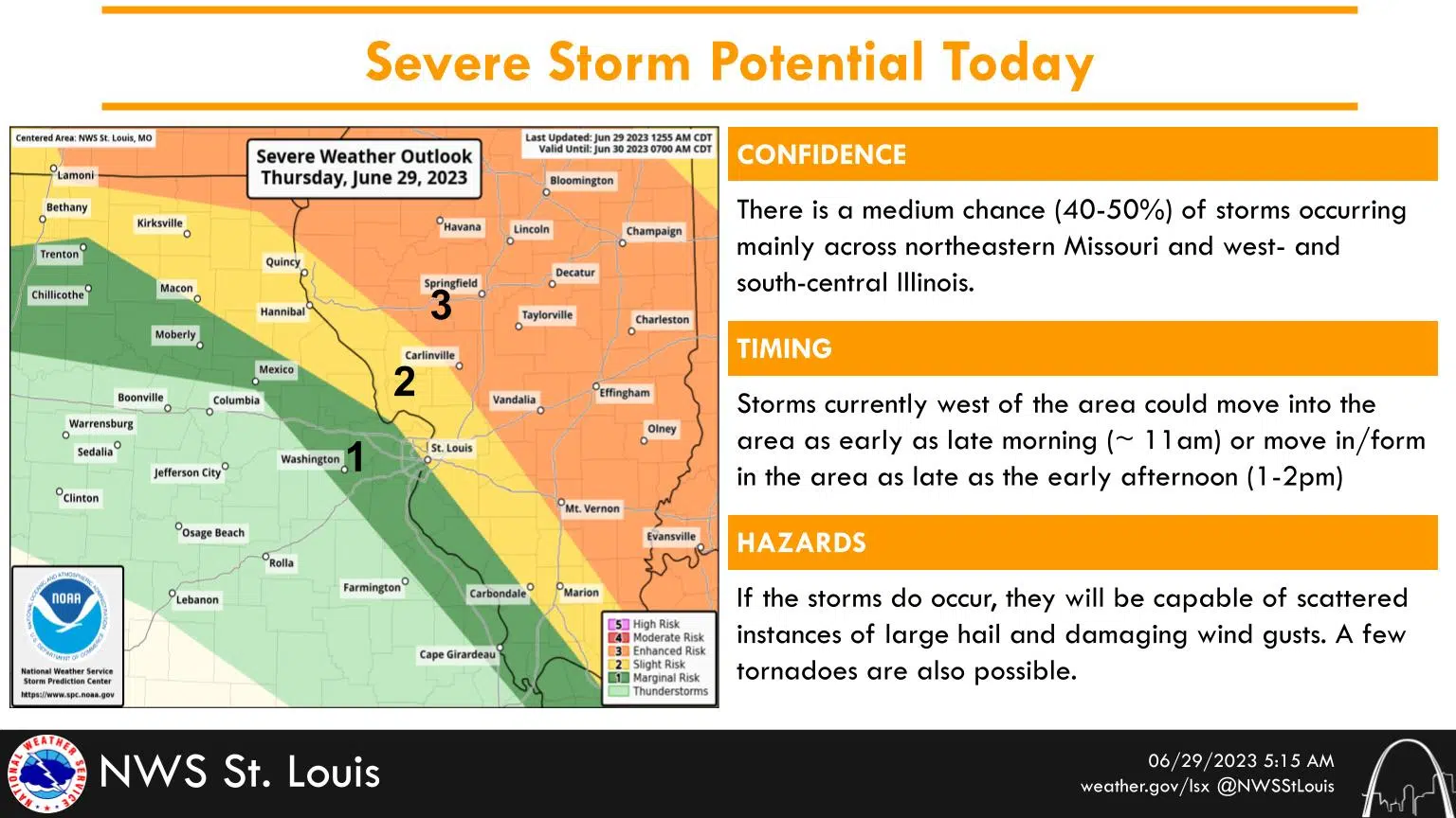 Chance of Showers & Storms This Afternoon--Severe Weather is possible