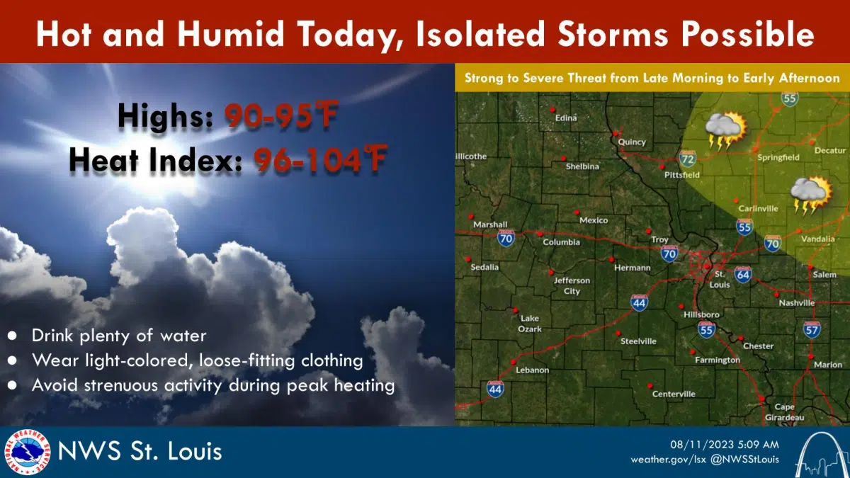 Severe Weather possible today and then again late tonight/early