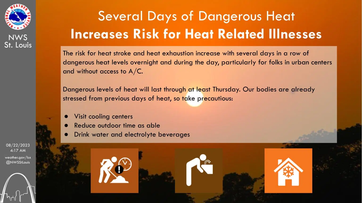 Extreme Heat And Humidity Continues Excessive Heat Warning Remains In Effect Until Thursday Night