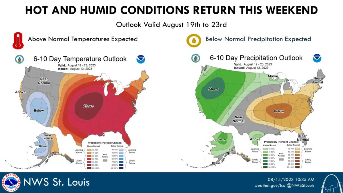 Calm weather for today, hot weather to return this weekend Vandalia Radio