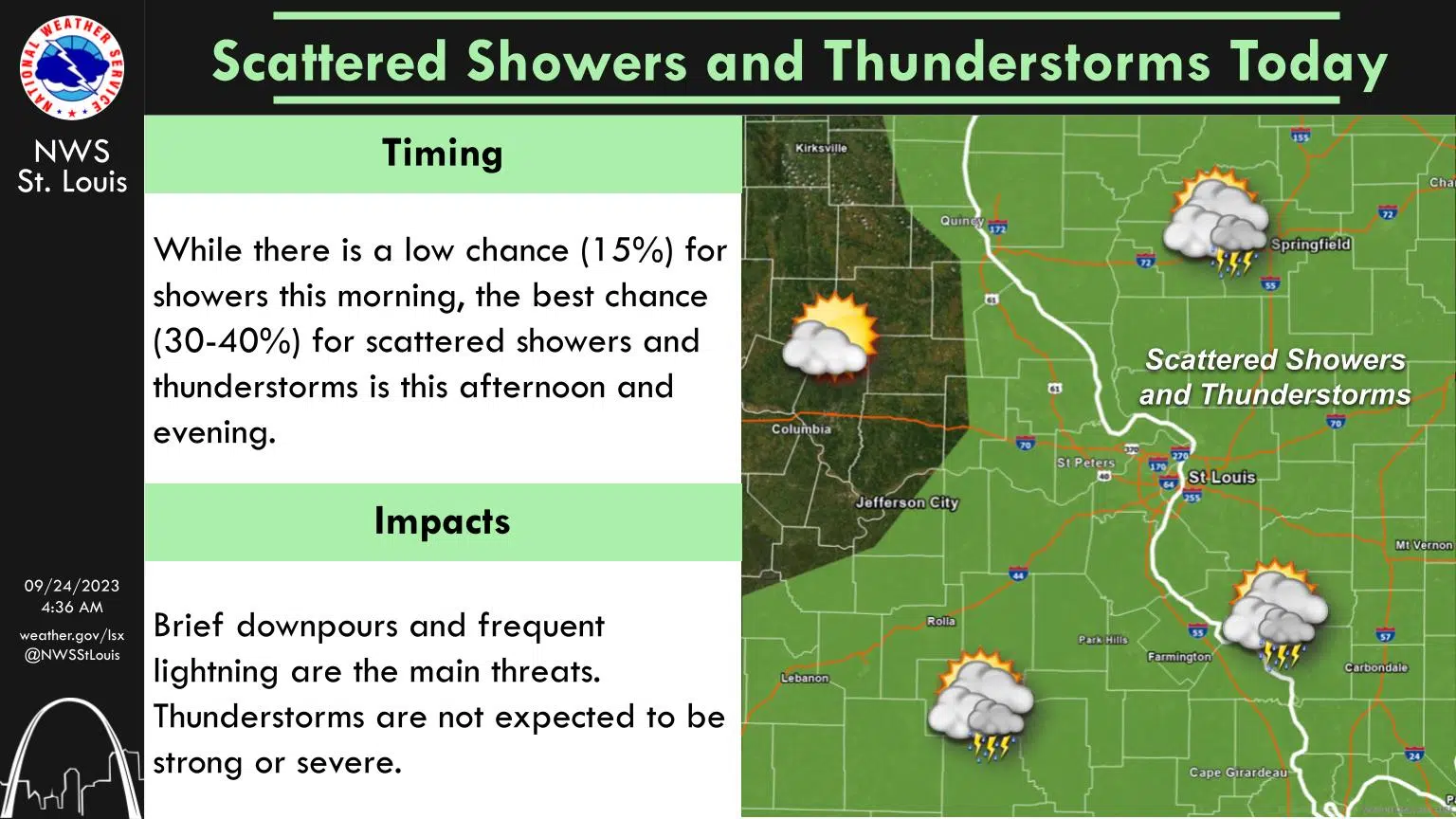 Scattered Showers & Thunderstorms For Today | Vandalia Radio