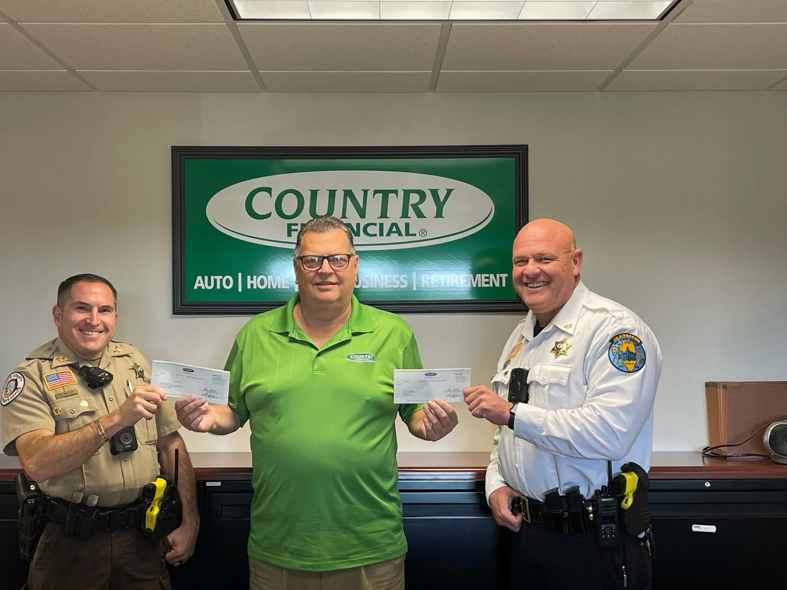 COUNTRY Financial Supports Fayette County Sheriff's Office and the City of Vandalia Police Department With Operation Helping Heroes Donations