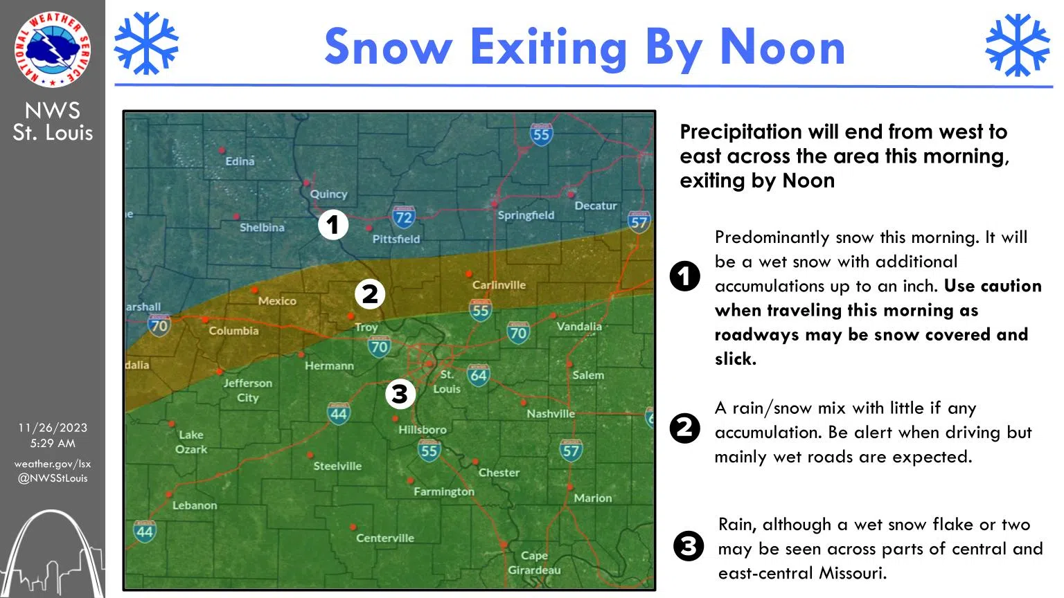 Rain mixing with Snow today