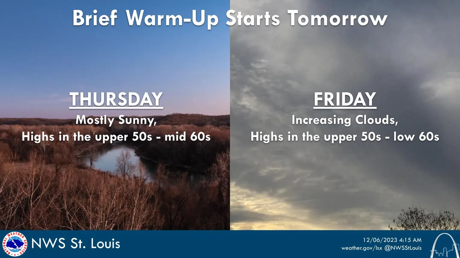 Gradually Clearing Skies todayWarm up starts tomorrow Vandalia Radio