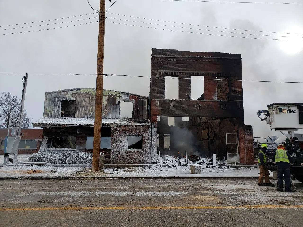 Major Fire in downtown St. Peter