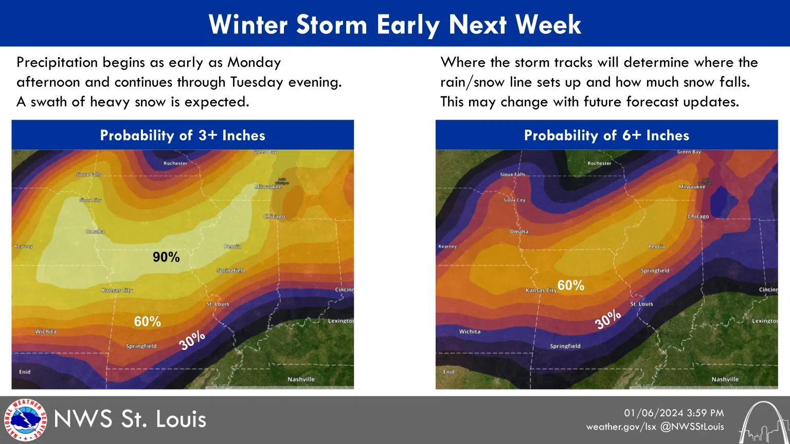 Cloudy and windy today---Update on Tuesday winter weather