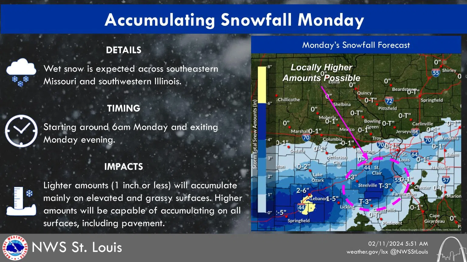 Snow on the way on Monday