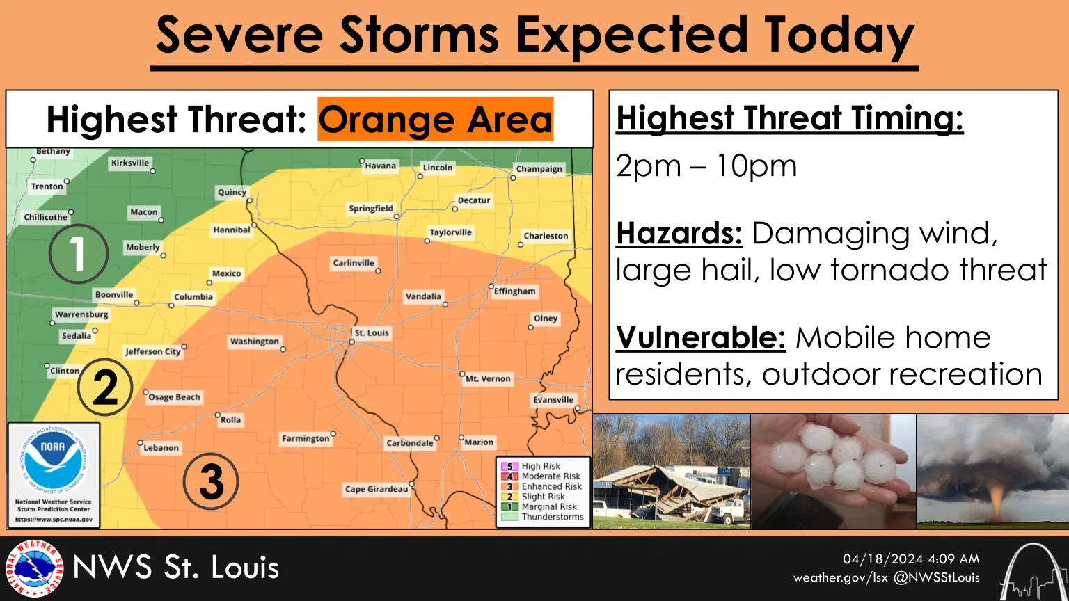 Severe Storms expected this afternoon/evening