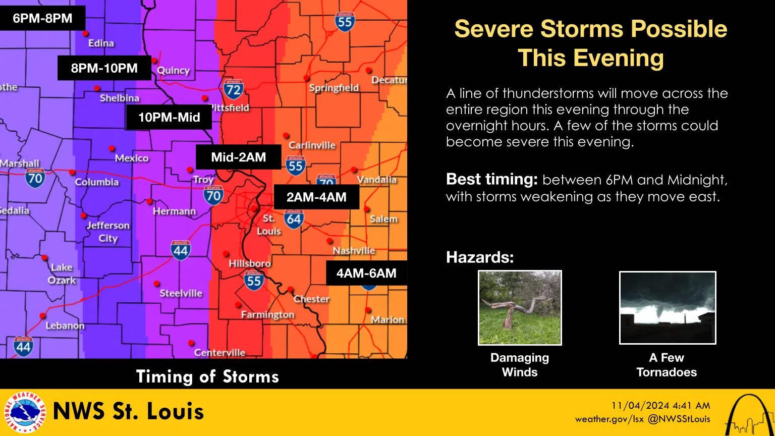 Severe Storms possible tonight and into Tuesday morning