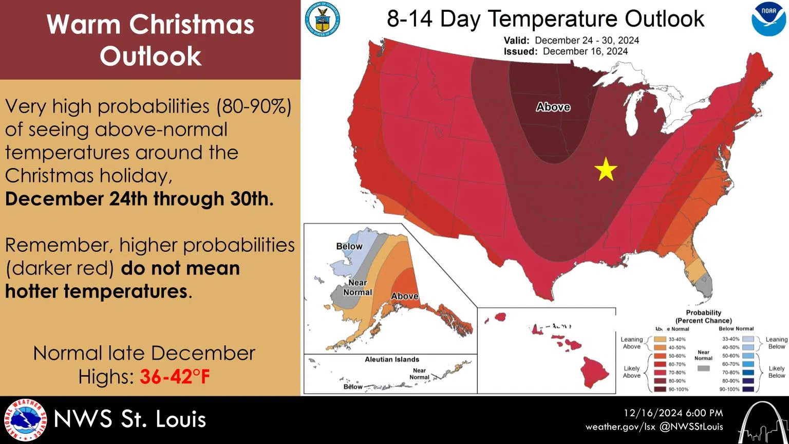 Warmer weather on the way for the week of Christmas, First Day of Winter coming up Saturday