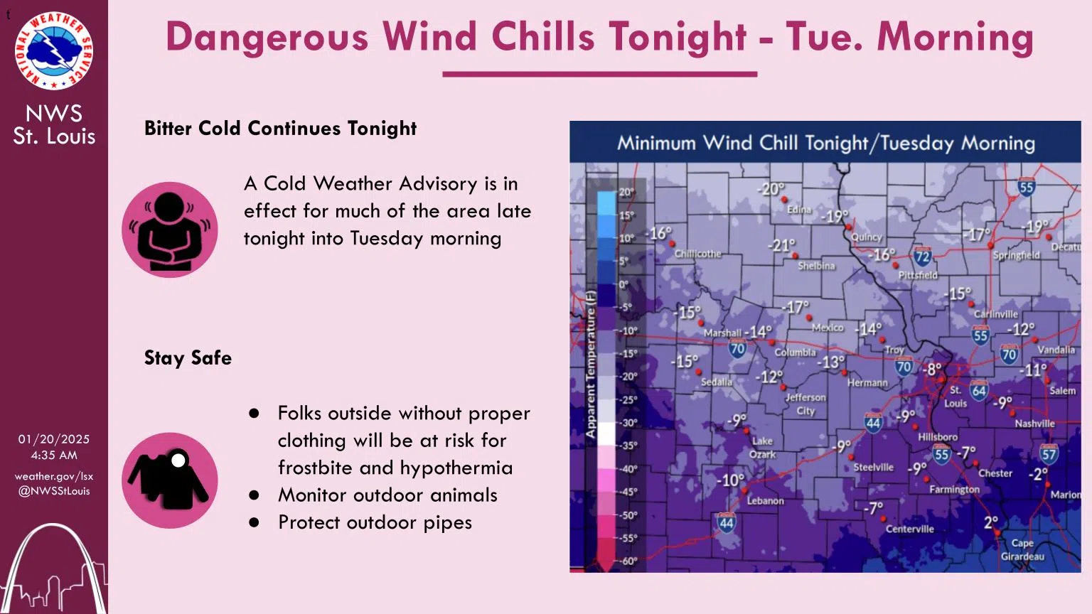 Bitterly Cold Temperatures Today & Tomorrow