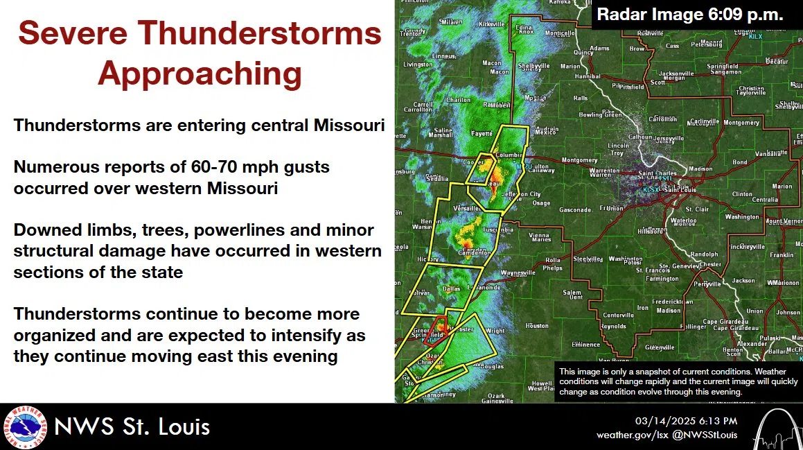 Severe Thunderstorms are approaching