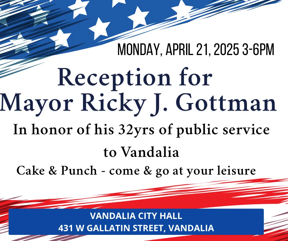 Reception will be held on Monday for Vandalia Mayor Rick Gottman