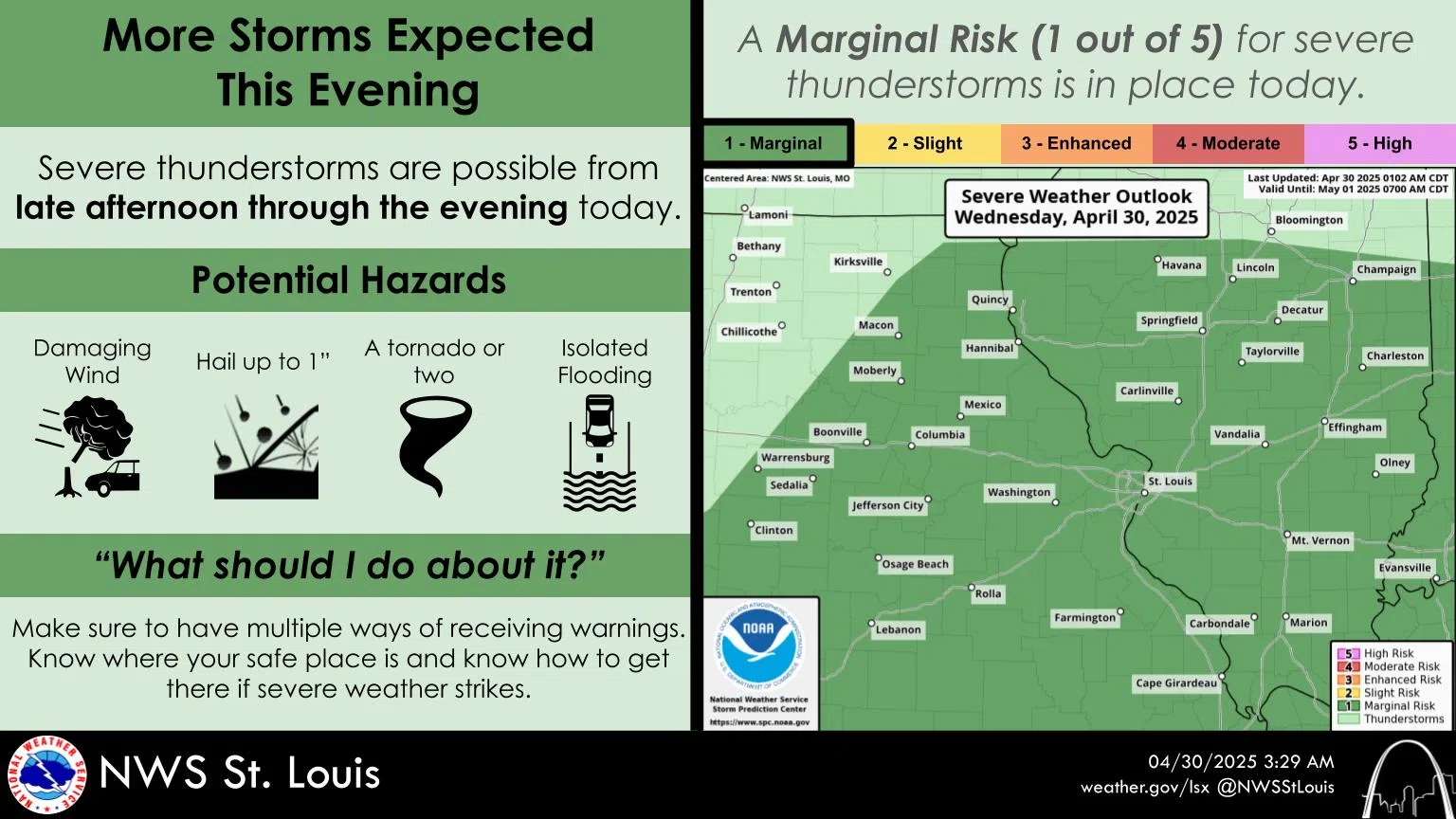 Showers & Storms for Today---Severe Storms possible this afternoon/this evening