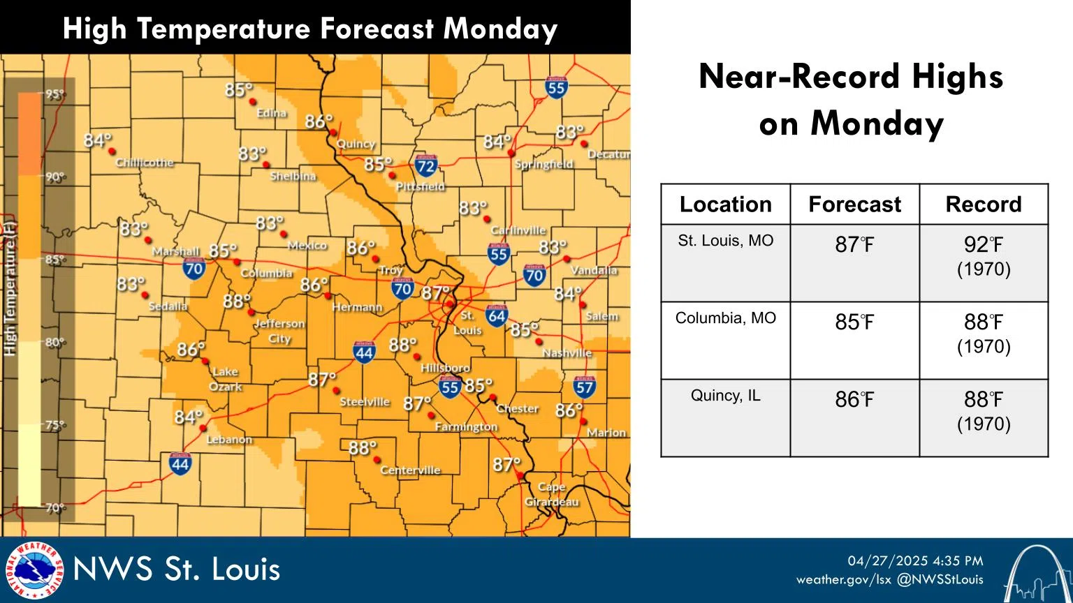 Mostly Sunny, Windy & Warm today---Severe Storms possible on Tuesday
