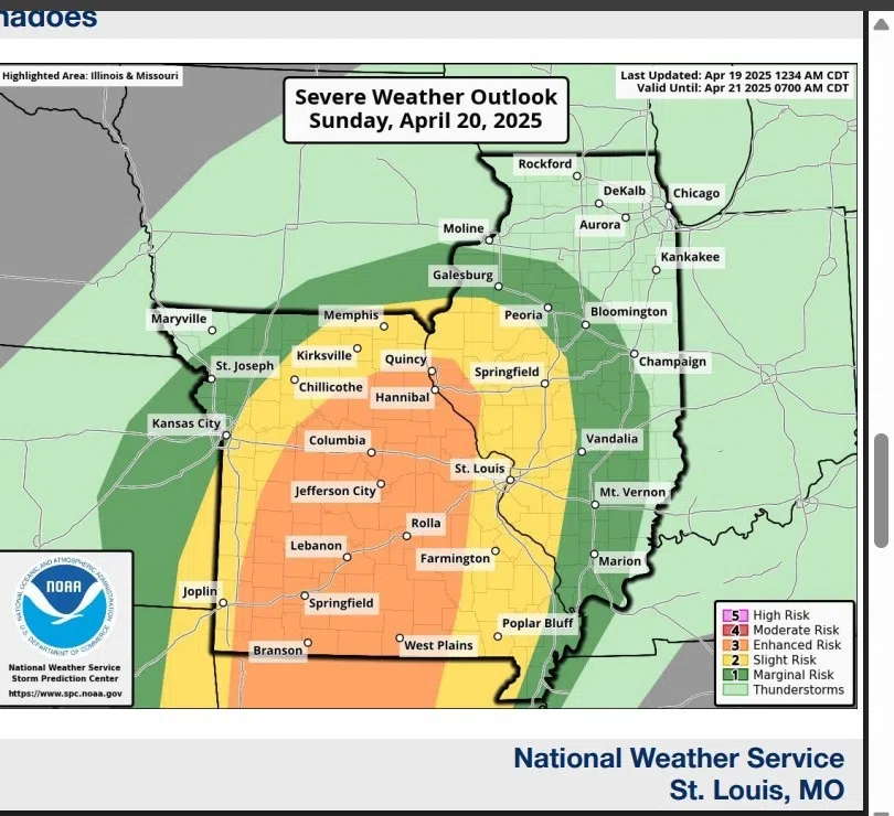 Showers & Storms continue for the rest of today and tonight--Severe Storms possible on Sunday