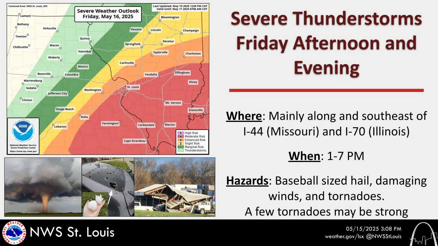 Update on Friday's Severe Weather