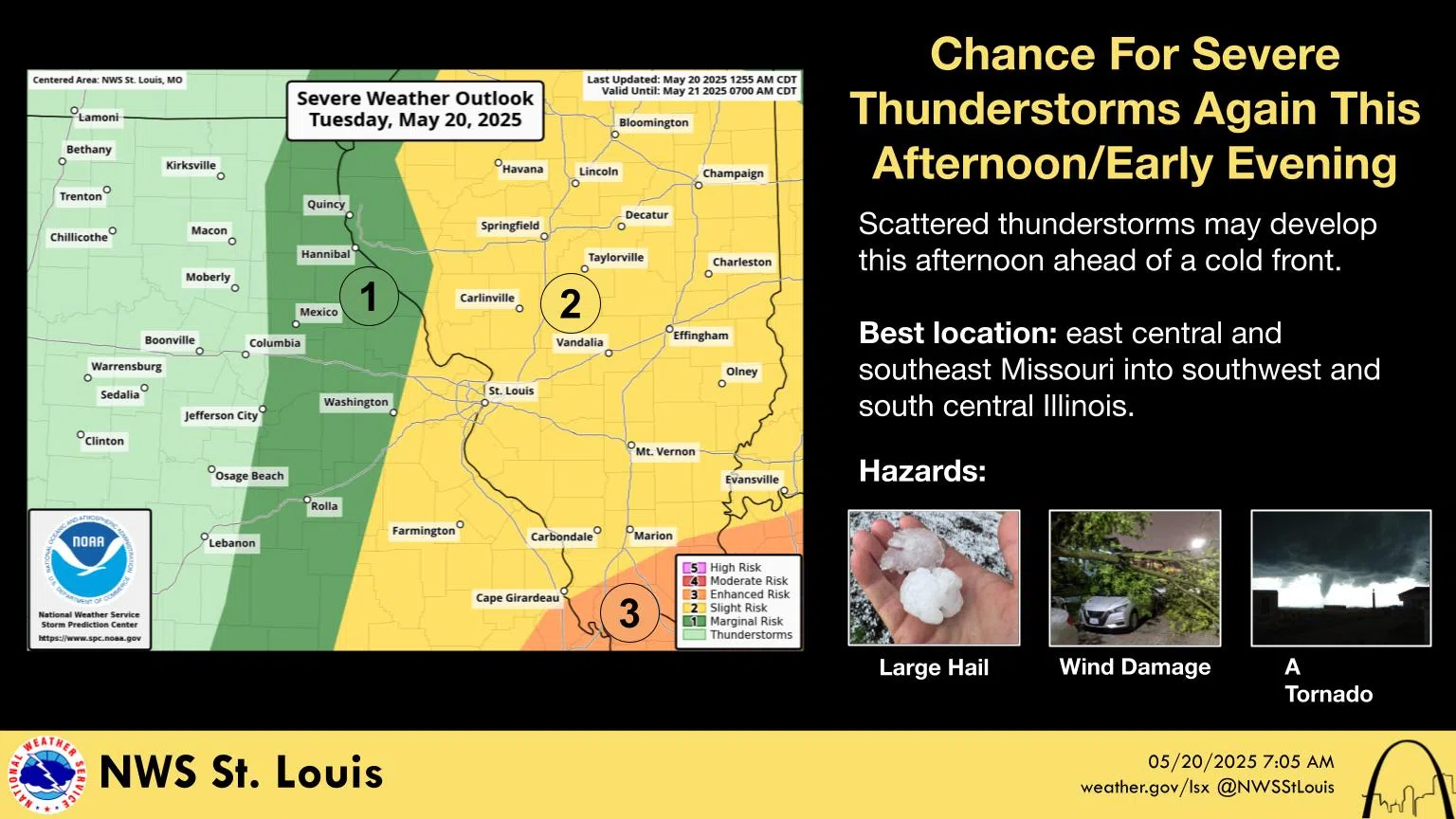 Showers & Storms Today--Severe Weather Possible this afternoon/this evening
