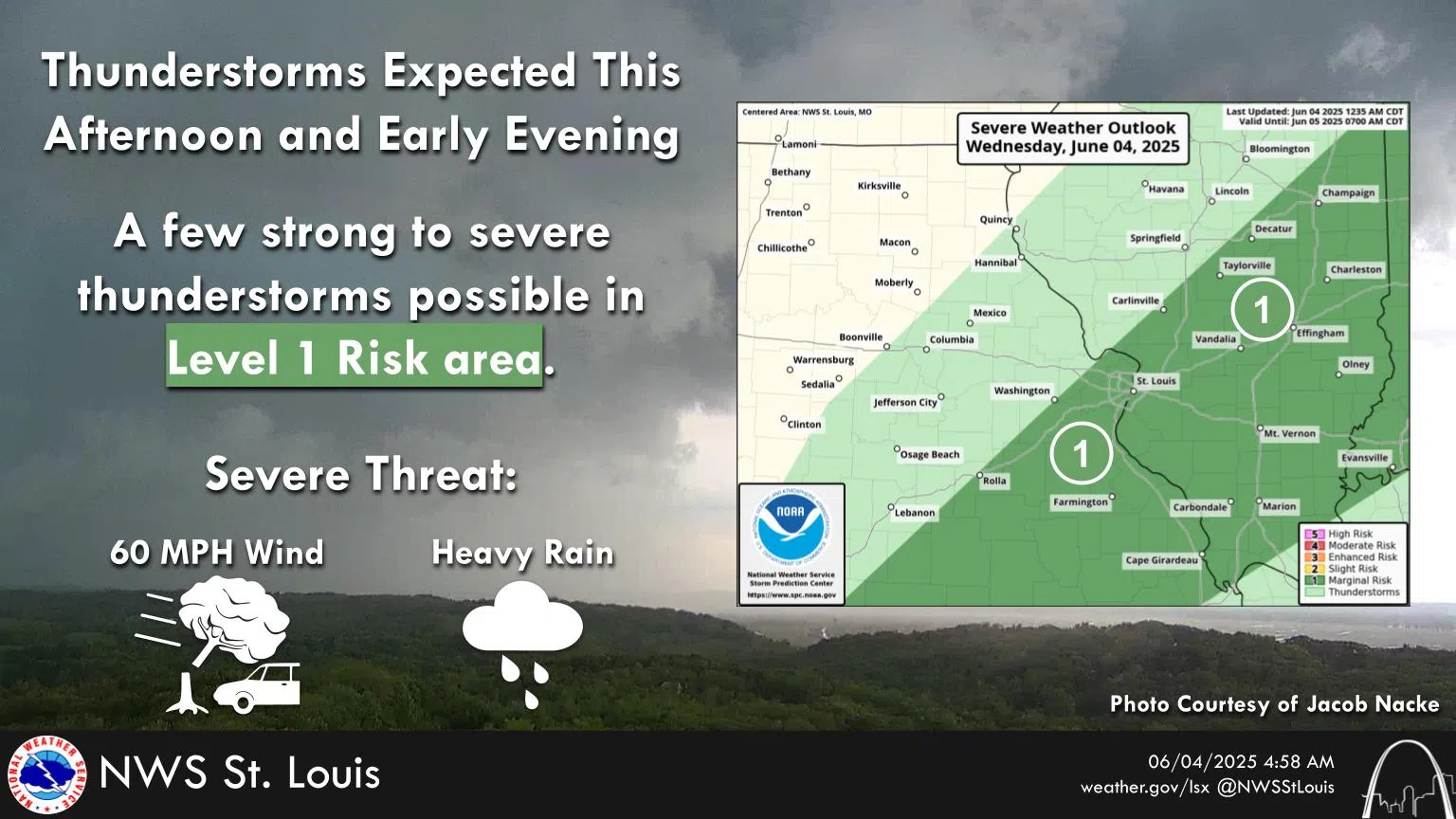Showers and Storms for today and tonight--Strong to Severe Storms are possible