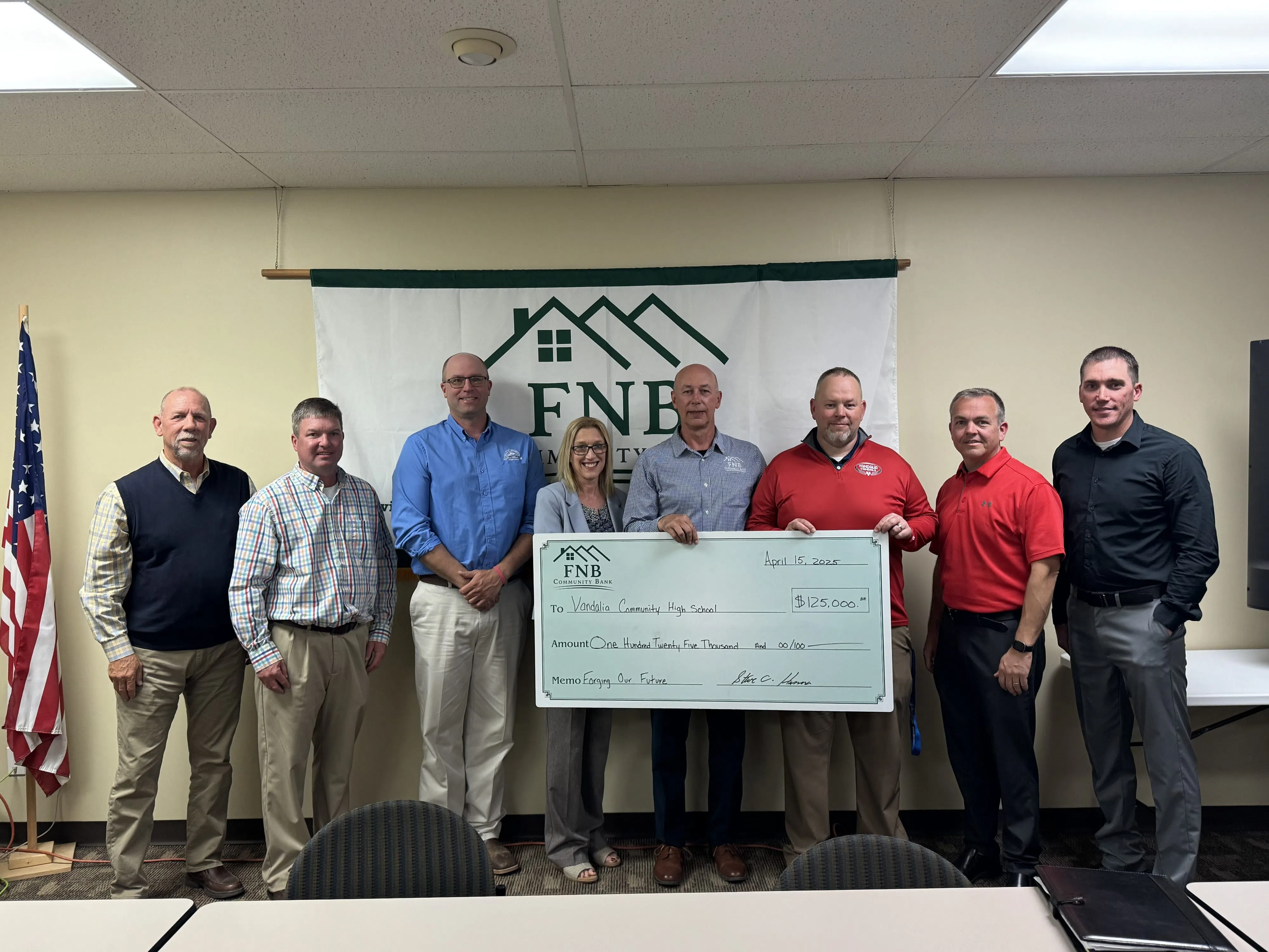FNB Community Bank & First Vandalia Corp. Invest in Vandalia Community High School's Forging Our Future Campaign