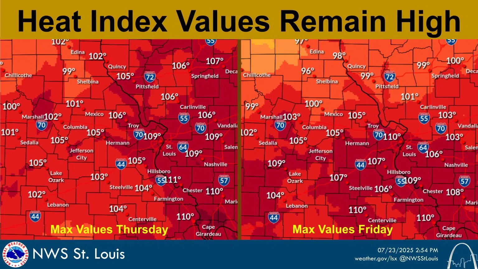 Extreme Heat & Humidity again today