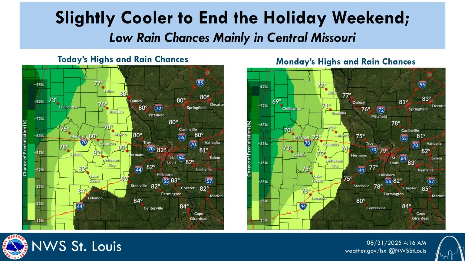 Mostly Sunny & Mild Today