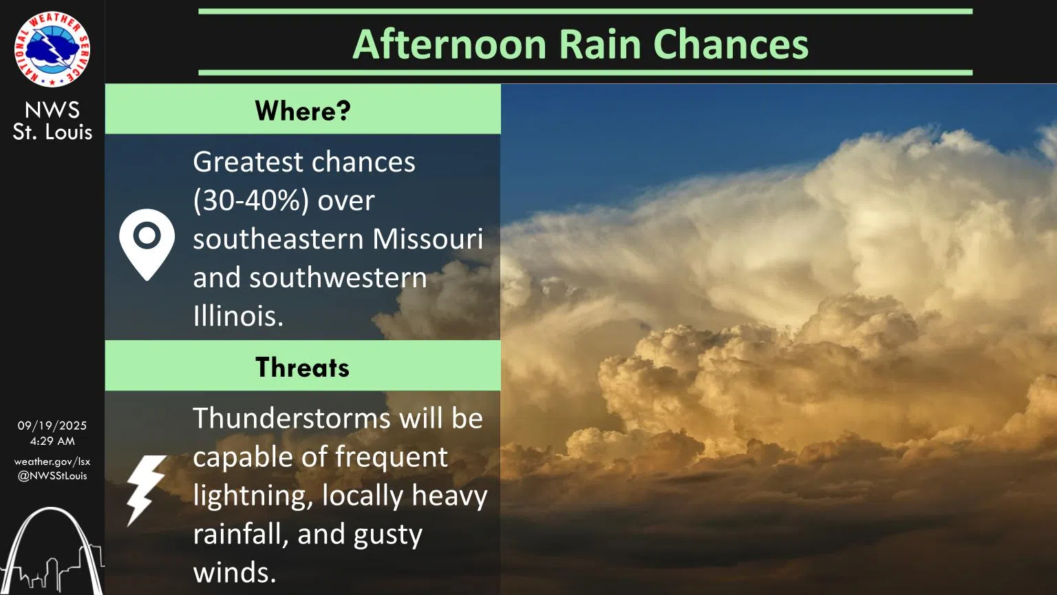 Chance of Showers & Storms this afternoon and tonight---Rain chances stay with use throughout the weekend