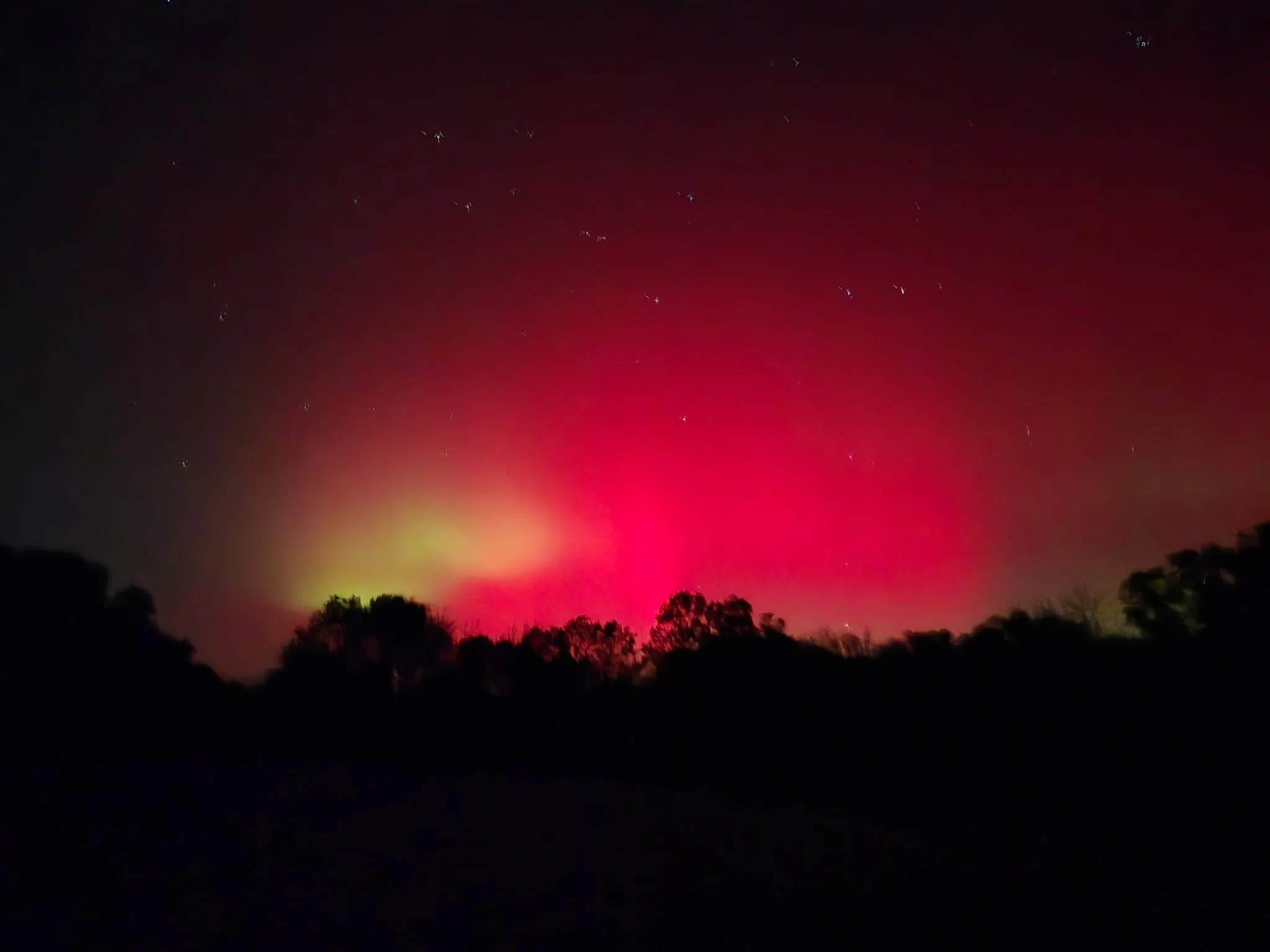 Northern Lights visible in the area on Tuesday night